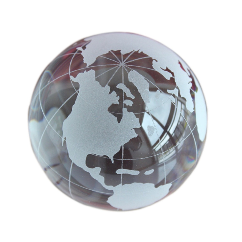 Office Furniture World - Classical Crystal World Map Ball Feng
