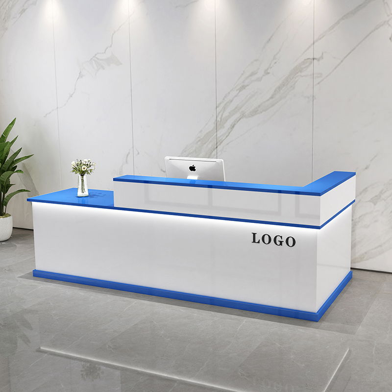 Office Furniture In Usa - Storage Luxury Reception Desk Senior Modern