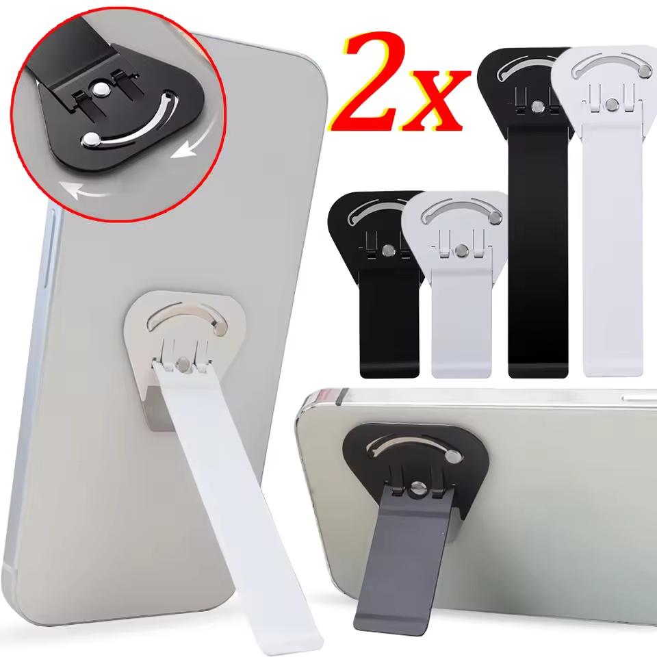 Mobile Pedestal Cabinet - Stainless Steel Rotatable Cellphone Support Kickstand