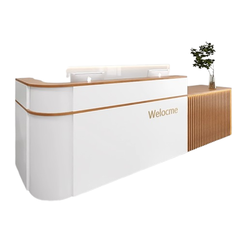 Office Furniture In Usa - Storage Luxury Reception Desk Senior Modern