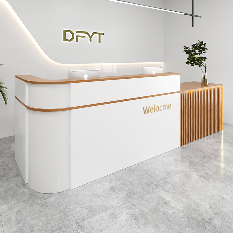 Office Furniture In Usa - Industrial Reception Counter Storage Luxury Reception