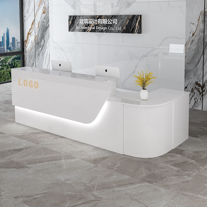 Office Furniture In Usa - Storage Luxury Reception Desk Senior Modern