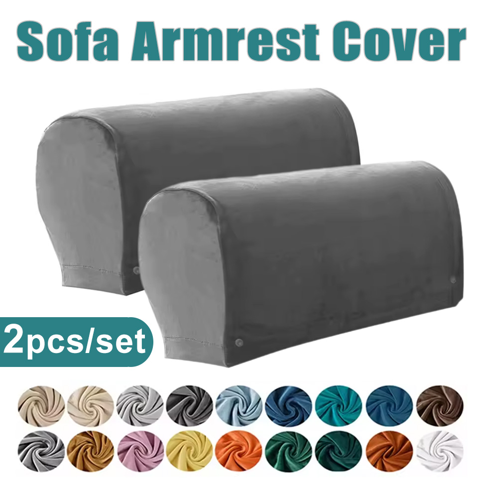 Office Furniture Group - 2pcs/set Velvet Sofa Armchair Cover Anti-Slip