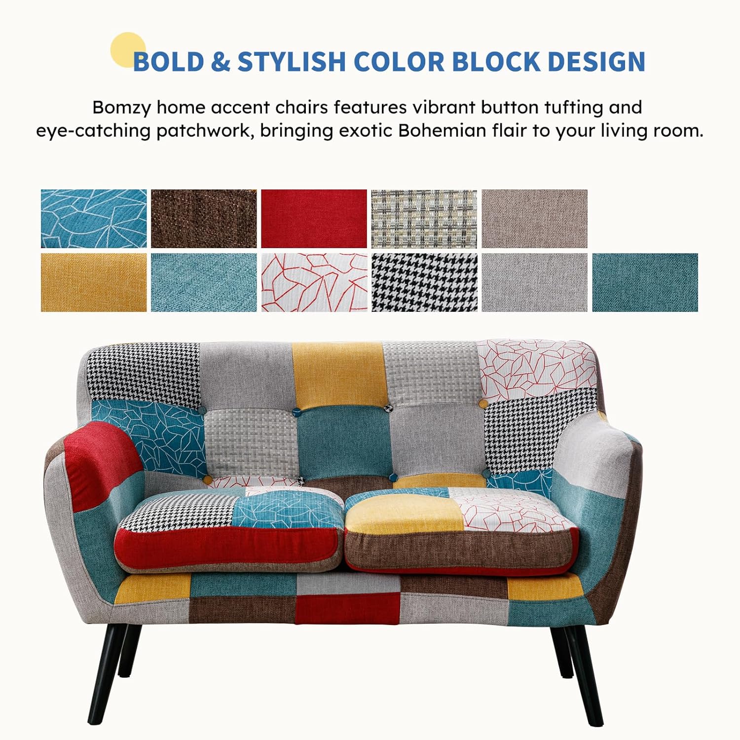Modern Boho Loveseat Couch Sof - Office Furniture Group review and price