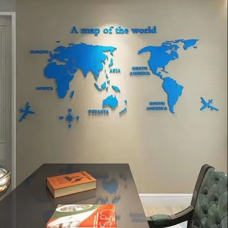 Modern World Map Acrylic 3D Wa - Office Furniture World review and price