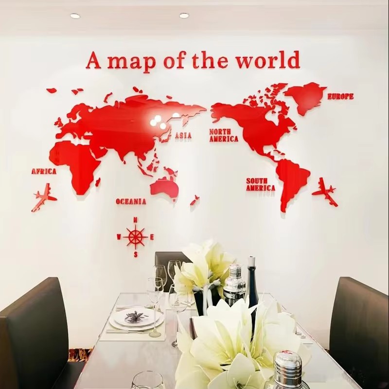 Modern World Map Acrylic 3D Wa - Office Furniture World review and price