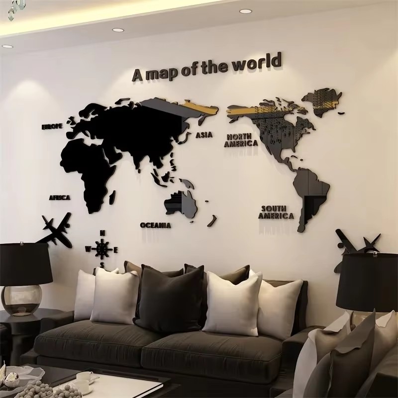 Modern World Map Acrylic 3D Wa - Office Furniture World review and price