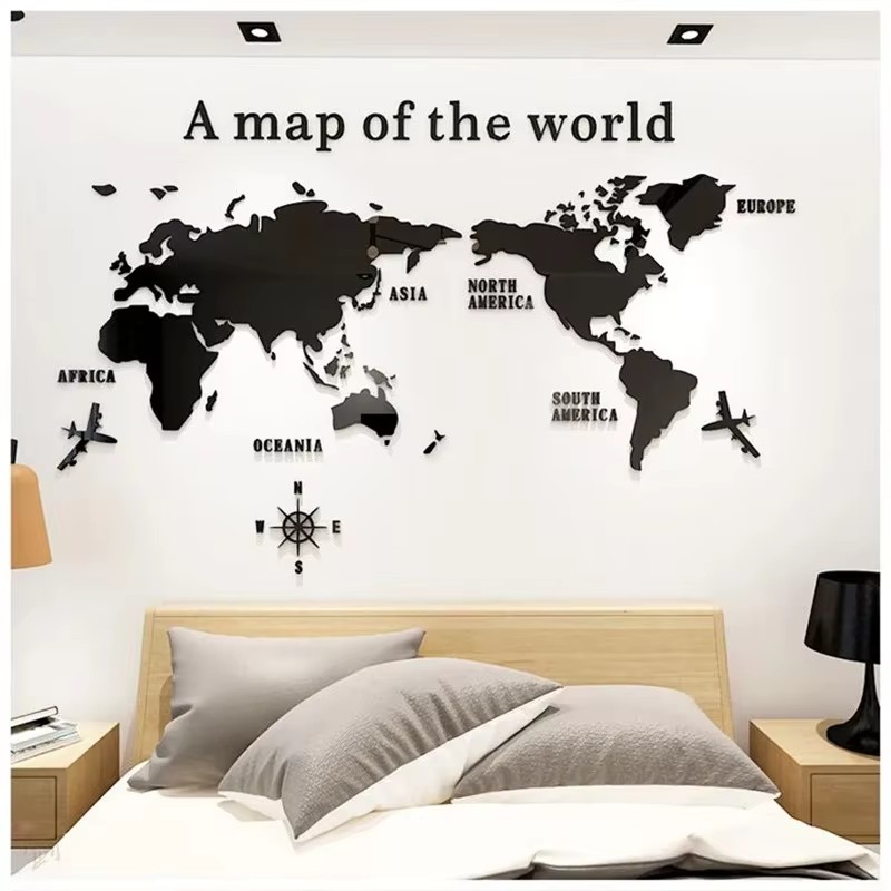 Modern World Map Acrylic 3D Wa - Office Furniture World review and price