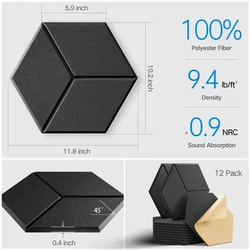 12 Pcs Self-Adhesive Hexagon S - Office Furniture Group review and price