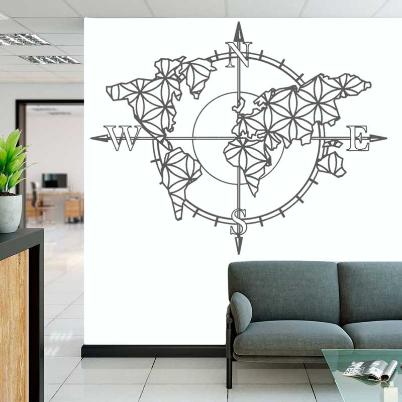 Flower of Life World Map Compa - Office Furniture World review and price