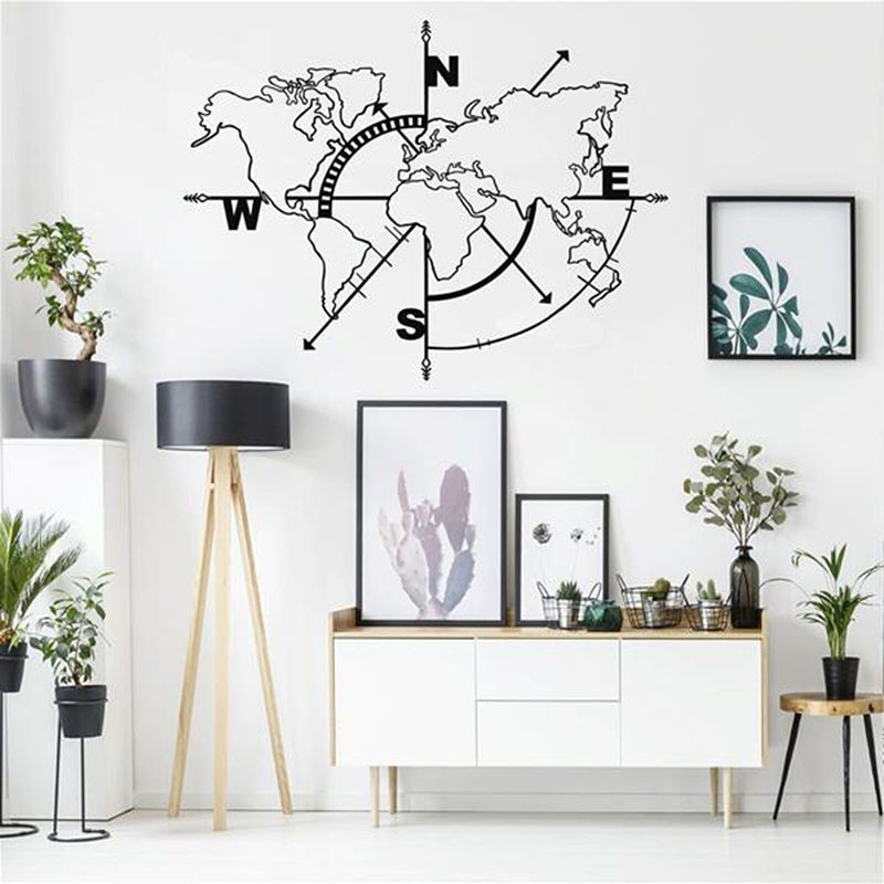 Large World Map Compass Car Wa - Office Furniture World review and price