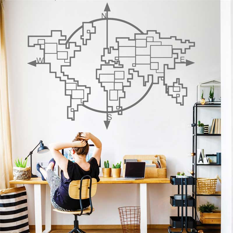 Geometric World Map Compass Vi - Office Furniture World review and price