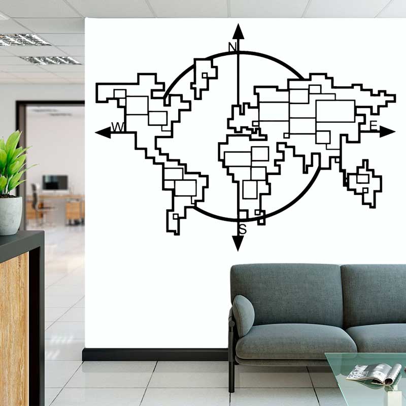 Geometric World Map Compass Vi - Office Furniture World review and price