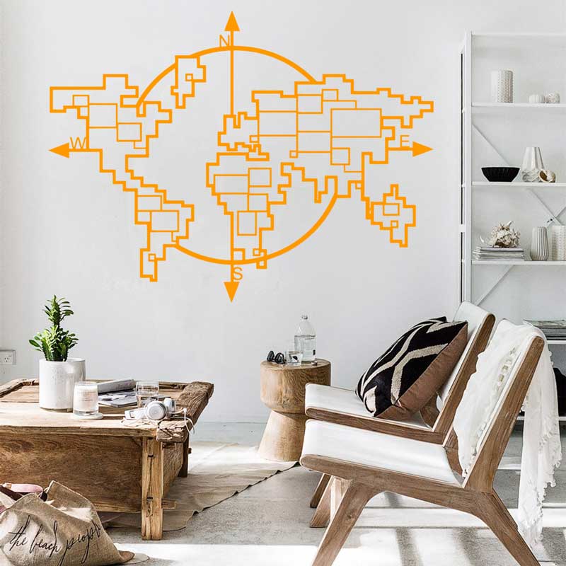 Geometric World Map Compass Vi - Office Furniture World review and price