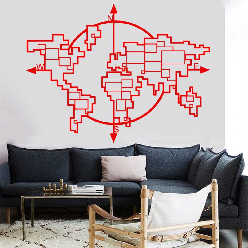 Geometric World Map Compass Vi - Office Furniture World review and price