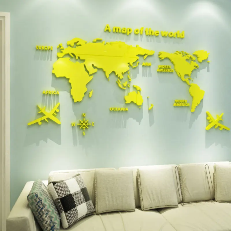 World Map Acrylic 3D Solid Cry - Office Furniture World review and price