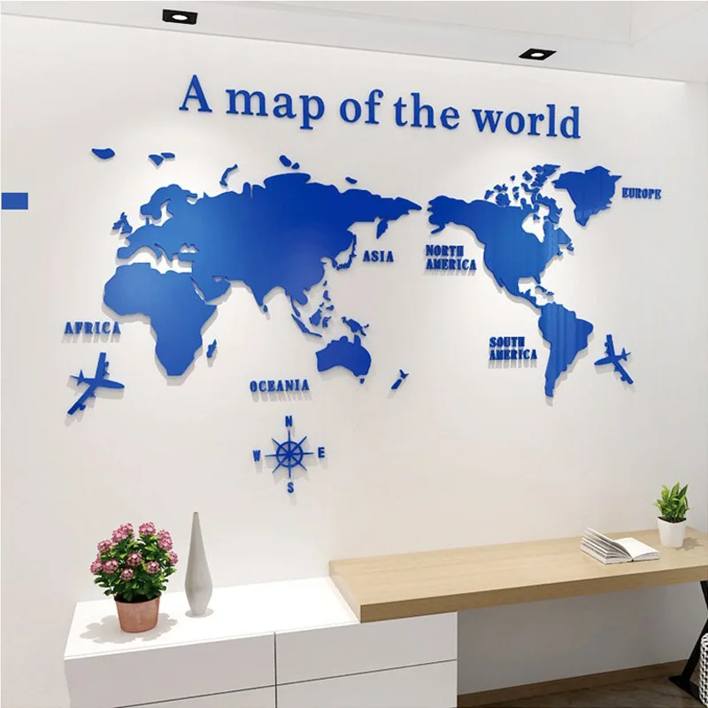 World Map Acrylic 3D Solid Cry - Office Furniture World review and price