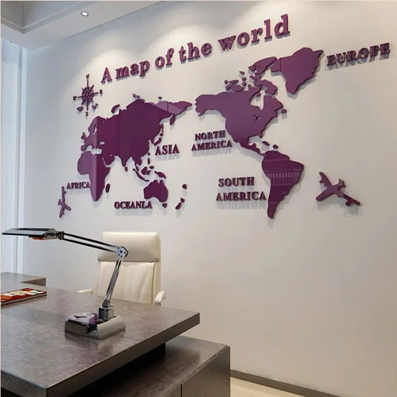 World Map Acrylic 3D Solid Cry - Office Furniture World review and price