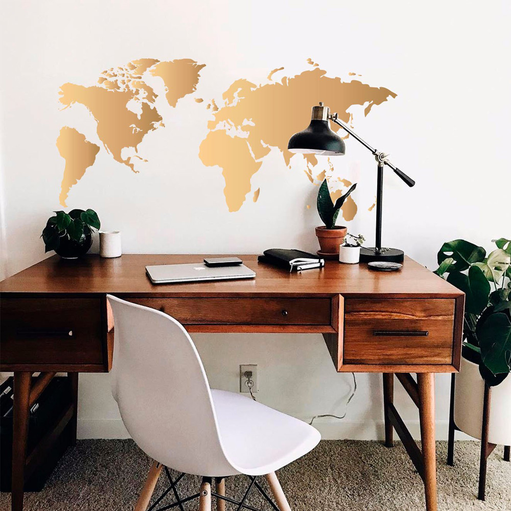 2021 New World Map wall sticke - Office Furniture World review and price