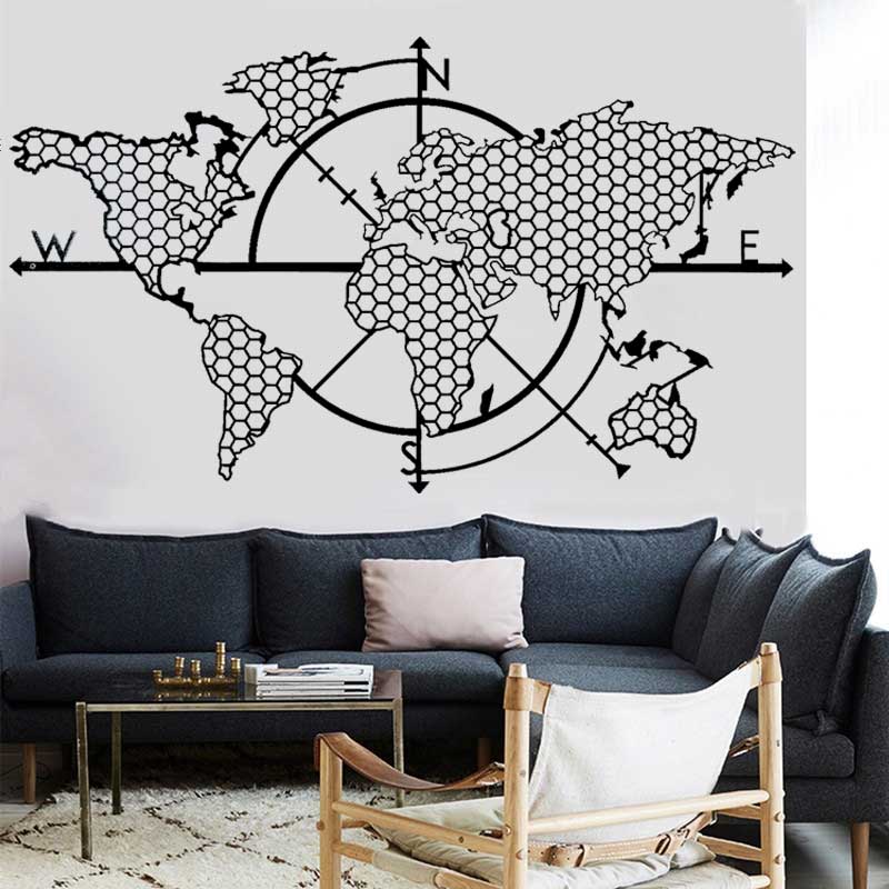 Honeycomb Geometric World Map  - Office Furniture World review and price